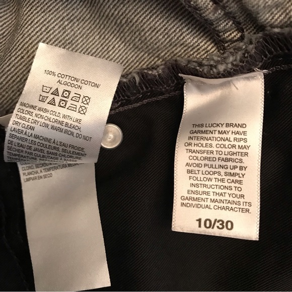 Lucky Brand High Rise Denim Mini Skirt Womens Size 10 30 Grey Raw Frayed Hem - Picture 11 of 11